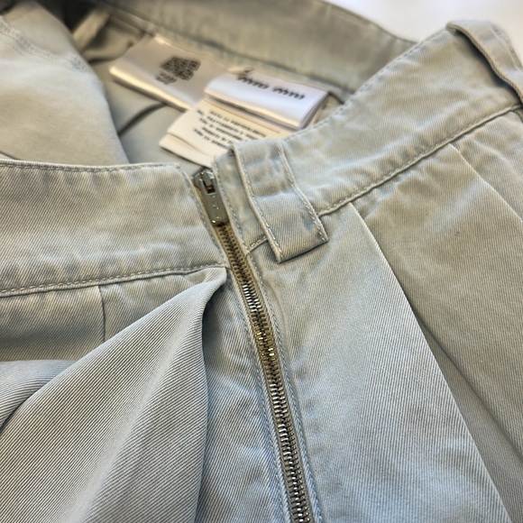 Miu Miu Logo Detailed Pleated Denim Skirt - Picture 6 of 6